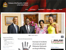 Tablet Screenshot of malawiembassy-dc.org